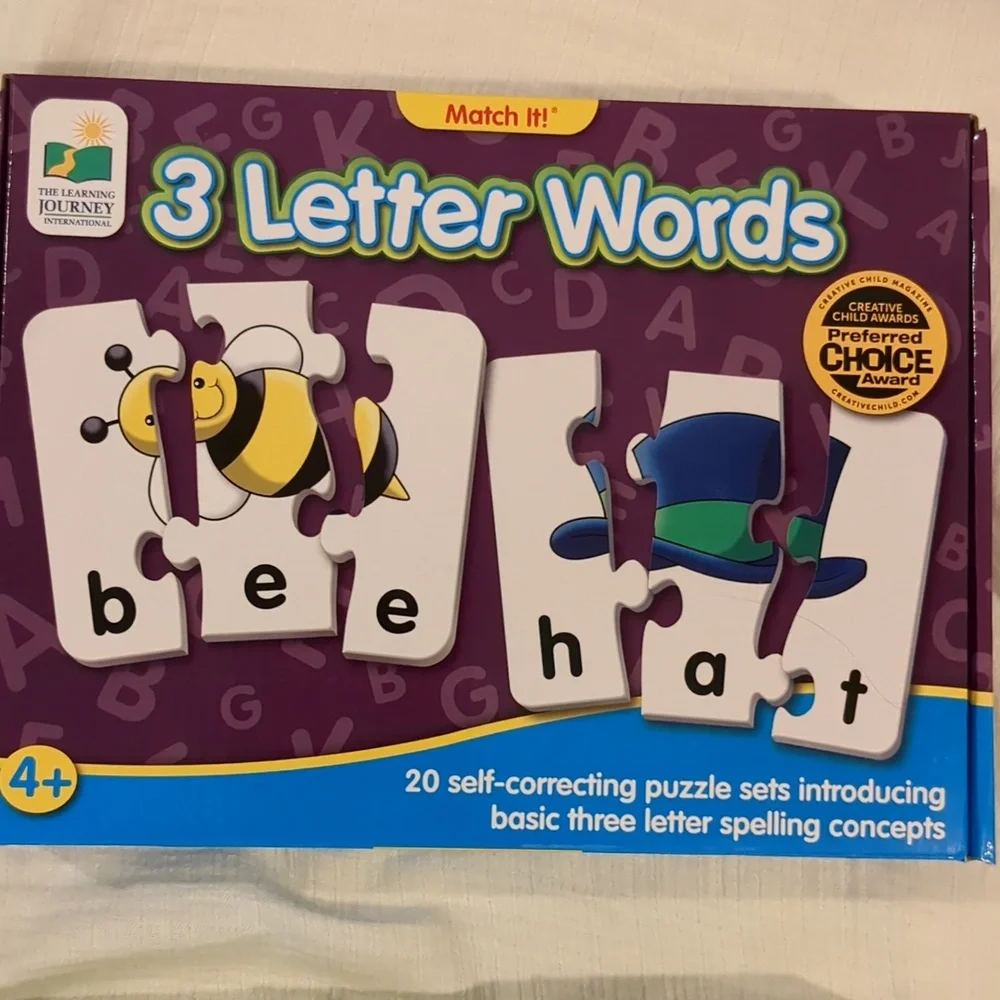 The learning journey puzzle bundle of 4 numbers, letters, people, train